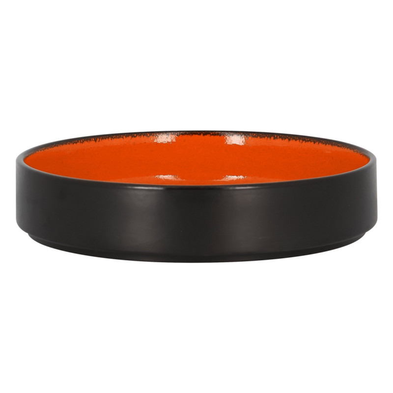 Assiette creuse rond orange porcelaine vitrifiée Ø 22,8 cm Fire Rak