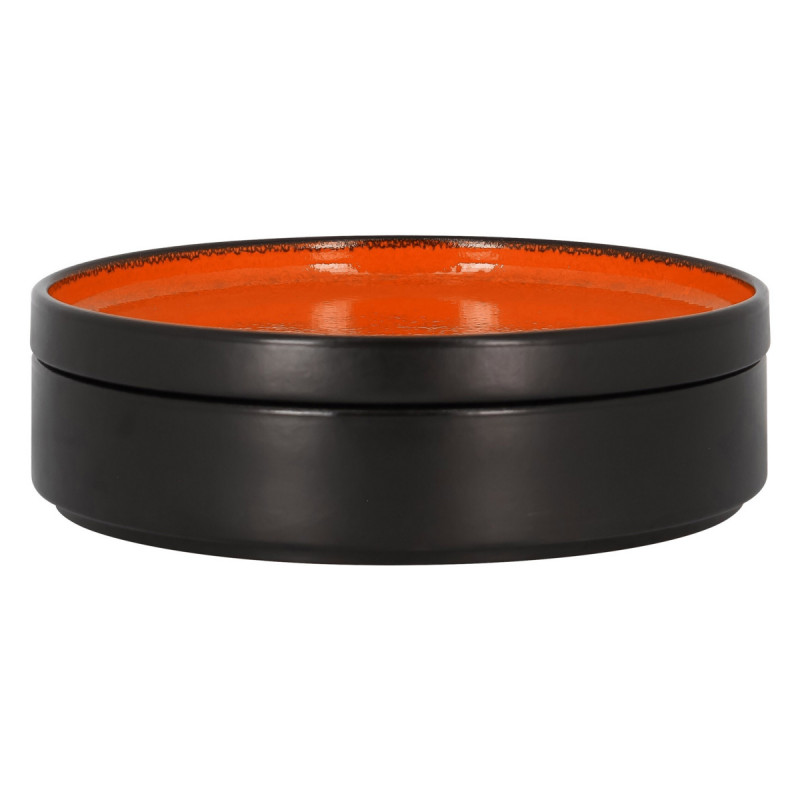 Assiette creuse rond orange porcelaine vitrifiée Ø 22,8 cm Fire Rak