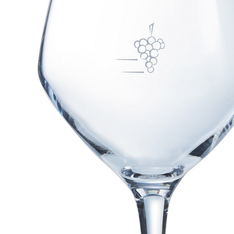 Verre à pied jaugé grappe verre cristallin 35 cl Cabernet Vin Jeunes Chef & Sommelier