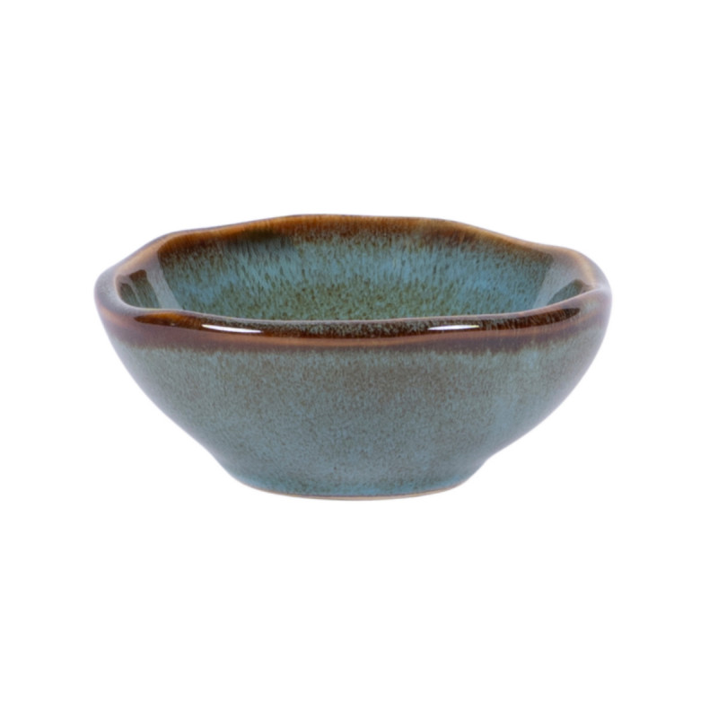 Coupelle organique rond vert grès émaillé Ø 8,3 cm Sky Pro.mundi