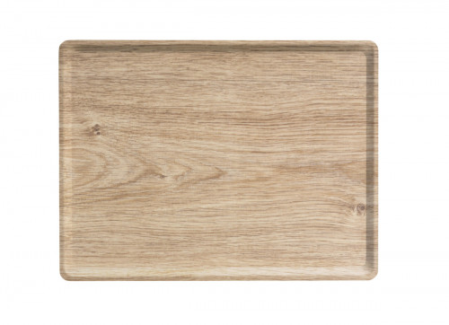 Plateau bois Chêne clair 37x28 cm Slim Platex