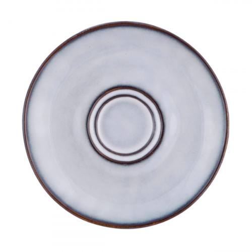 Sous tasse rond gris grès émaillé Ø 14 cm Sky Pro.mundi