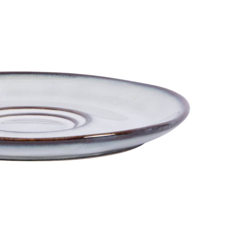 Sous tasse rond gris grès émaillé Ø 14 cm Sky Pro.mundi