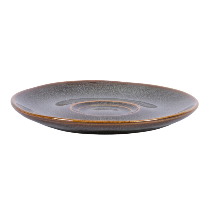 Sous tasse rond vert grès émaillé Ø 14 cm Sky Pro.mundi