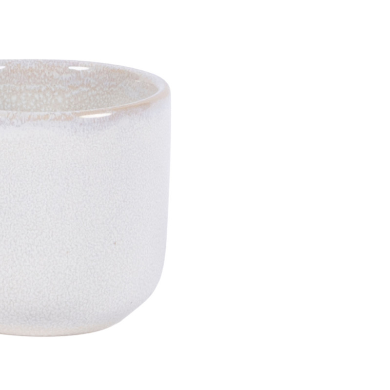 Gobelet rond Beige rosé grès émaillé 9 cl Ø 6,2 cm Pearl Pro.mundi