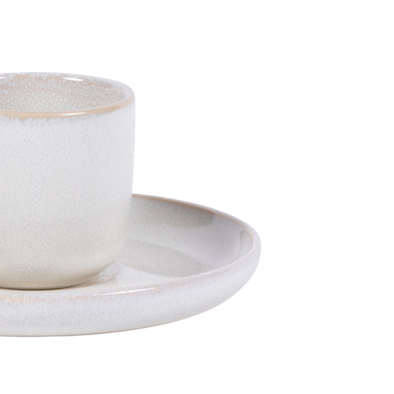 Gobelet rond Beige rosé grès émaillé 9 cl Ø 6,2 cm Pearl Pro.mundi