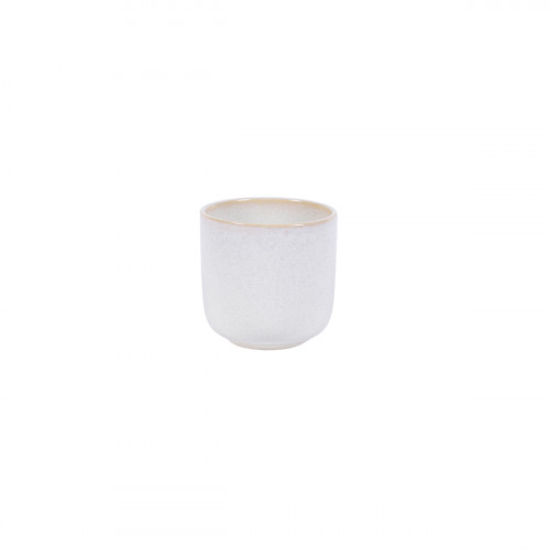 Gobelet rond Beige rosé grès émaillé 18 cl Ø 8 cm Pearl Pro.mundi