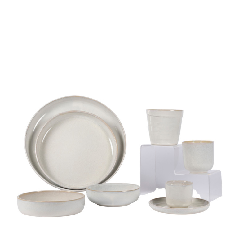 Pot rond Beige rosé grès émaillé Ø 10 cm Pearl Pro.mundi