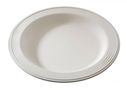 Assiette rond blanc fibre végétale Ø 23 cm Lilitouch Saint Romain