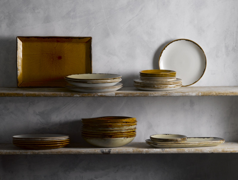 Assiette creuse rond Linen porcelaine vitrifiée Ø 27,8 cm Harvest Dudson