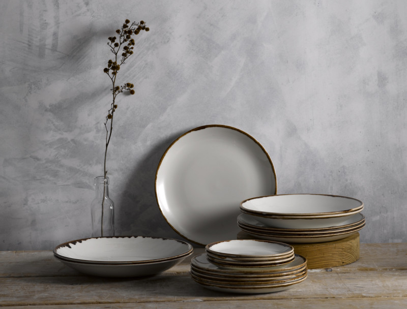 Assiette creuse rond Natural porcelaine vitrifiée Ø 25,6 cm Harvest Dudson