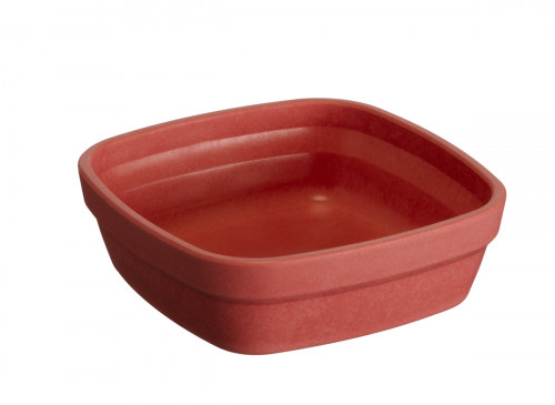 Ravier carré carré rouge fibre végétale 11 cm Lilitouch Saint Romain