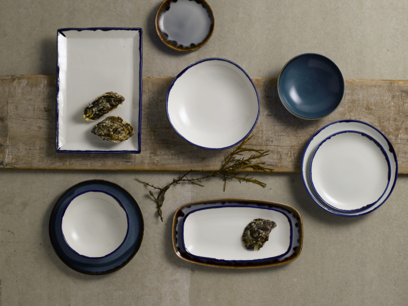 Assiette creuse rond Ink porcelaine vitrifiée Ø 25,6 cm Harvest Dudson