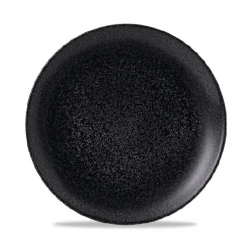 Assiette plate rond noir porcelaine vitrifiée Ø 21,7 cm Evo Origins Dudson