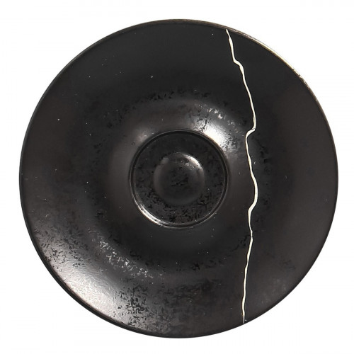 Sous tasse à espresso rond noir porcelaine Ø 12 cm Kintzoo Rak