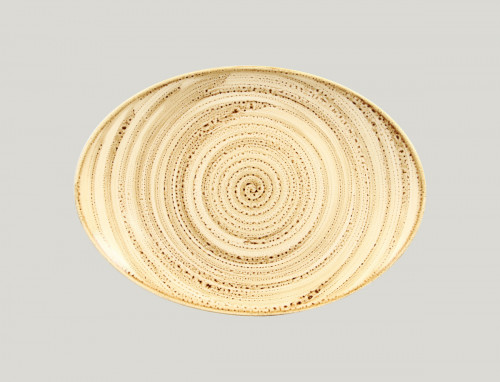 Plat ovale beige porcelaine vitrifiée 32 cm Twirl Rak