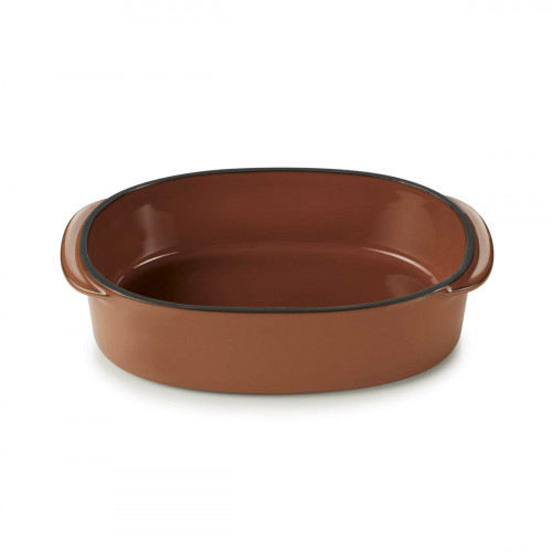 Plat ovale rouge porcelaine culinaire 16 cm Caractère Revol
