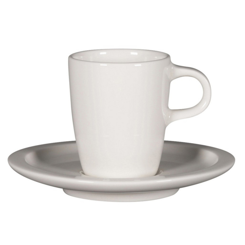 Sous tasse à espresso rond blanc porcelaine vitrifiée Ø 13 cm Rakstone Ease Rak
