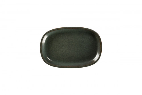 Plat ovale noir porcelaine vitrifiée 23 cm Rakstone Ease Rak