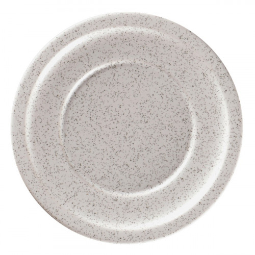 Assiette plate rond gris porcelaine vitrifiée Ø 20,2 cm Rakstone Ease Rak