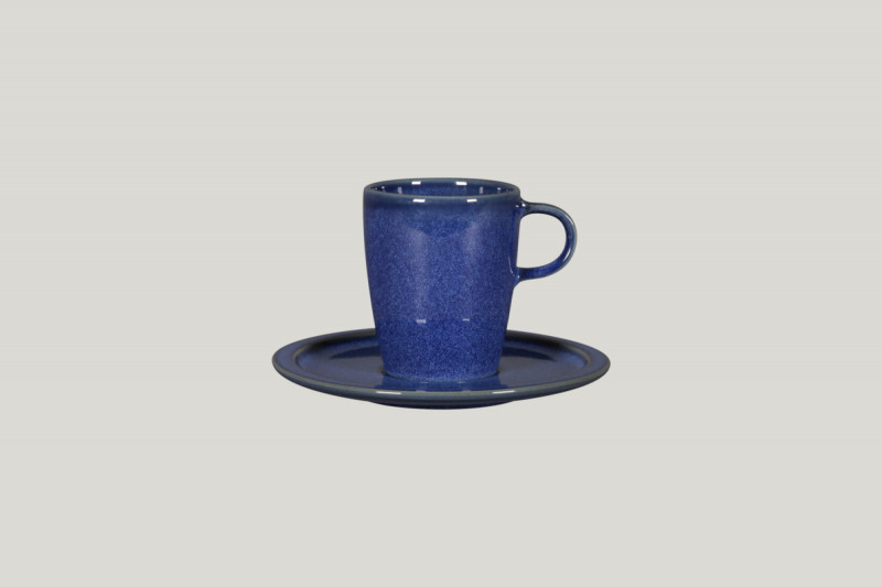 Tasse à thé bleu porcelaine vitrifiée 23 cl Ø 7,3 cm Rakstone Ease Rak