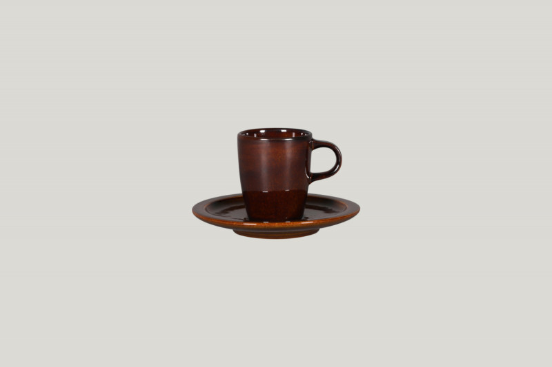 Tasse à expresso rond cuivre porcelaine vitrifiée 9 cl Ø 5,8 cm Rakstone Ease Rak