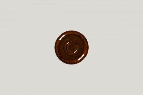 Sous tasse à espresso rond cuivre porcelaine vitrifiée Ø 13 cm Rakstone Ease Rak