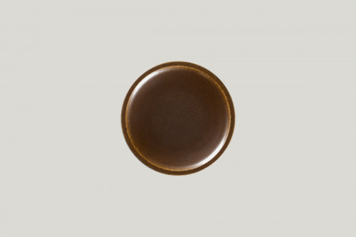 Assiette coupe plate rond bronze porcelaine vitrifiée Ø 16,2 cm Rakstone Ease Rak