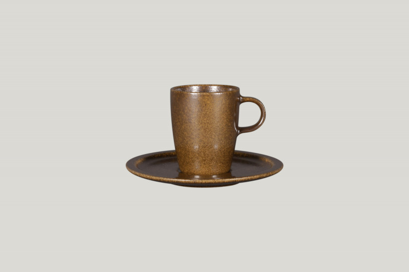 Tasse à thé bronze porcelaine vitrifiée 20 cl Ø 7 cm Rakstone Ease Rak