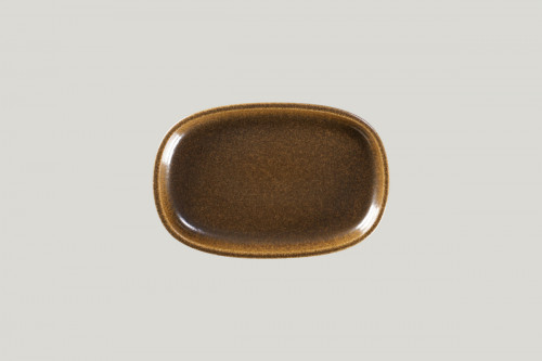 Plat ovale bronze porcelaine vitrifiée 23 cm Rakstone Ease Rak
