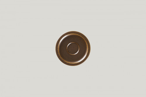 Sous tasse à espresso rond bronze porcelaine vitrifiée Ø 13 cm Rakstone Ease Rak