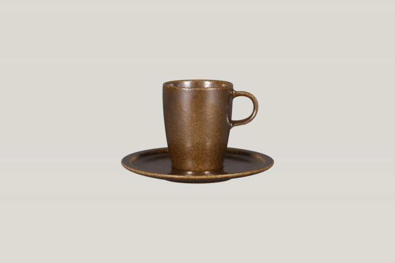 Sous tasse rond bronze porcelaine vitrifiée Ø 16,3 cm Rakstone Ease Rak