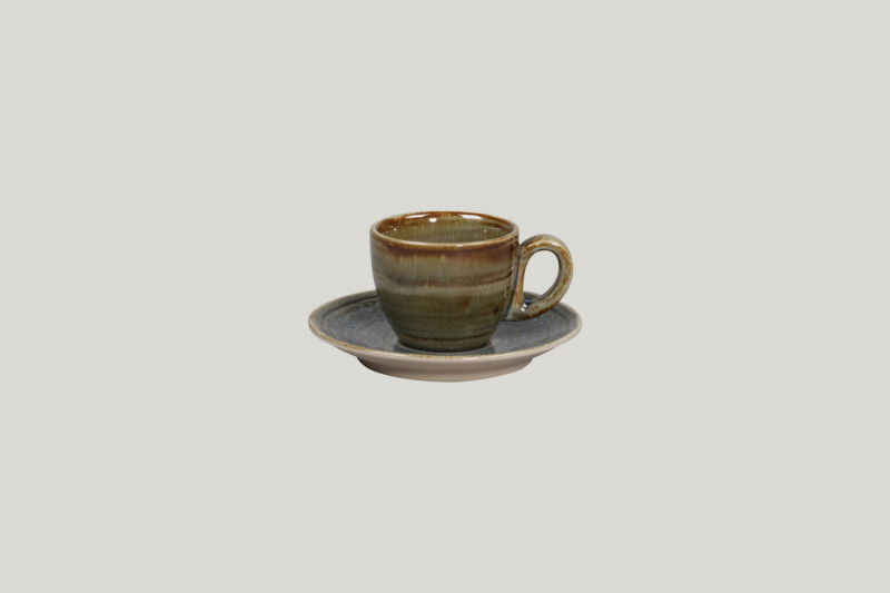 Sous tasse à espresso rond Peridot porcelaine vitrifiée Ø 12,5 cm Rakstone Spot Rak