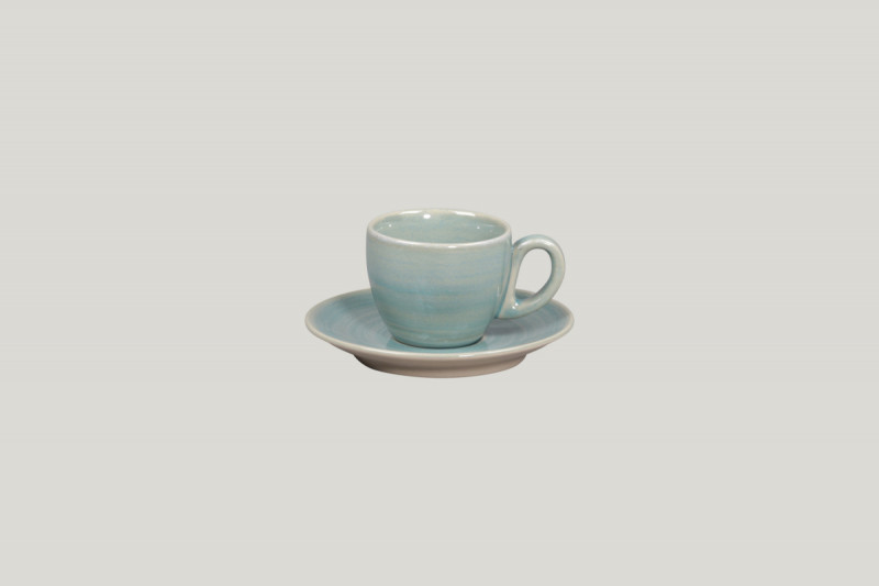 Sous tasse à espresso rond Saphire porcelaine vitrifiée Ø 12,5 cm Rakstone Spot Rak