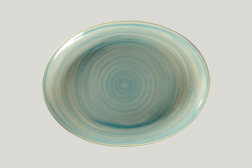 Plat ovale Saphire porcelaine vitrifiée 36 cm Rakstone Spot Rak