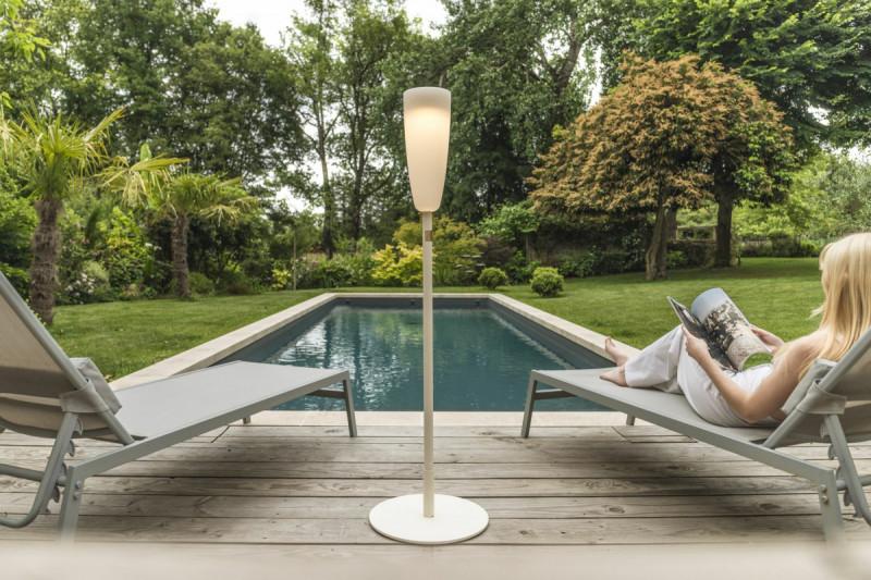 Pied base pour lampadaire rond ivoire Ø 38 cm Paranocta