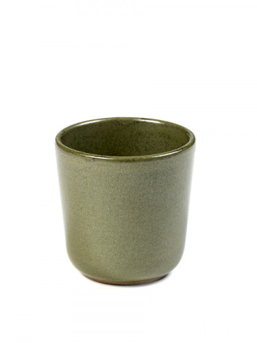 Gobelet expresso rond vert grès émaillé 9 cl Ø 6 cm Surface Serax