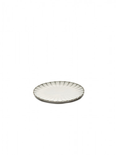 Assiette plate rond blanc grès émaillé Ø 15 cm Inku Serax