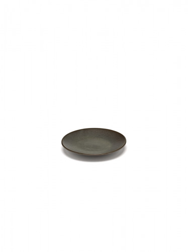 Sous tasse à espresso rond vert grès émaillé Ø 12 cm Inku Serax