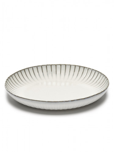 Assiette creuse rond blanc grès émaillé Ø 32 cm Inku Serax