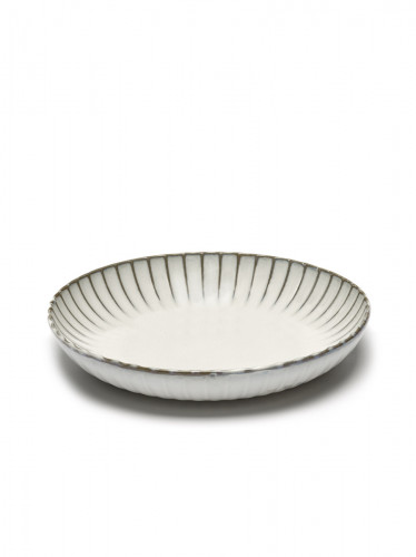 Assiette creuse rond blanc grès émaillé Ø 27 cm Inku Serax