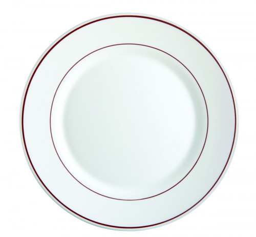 Assiette plate rond blanc verre opal Ø 25 cm Restaurant Filet Bordeaux Arcoroc
