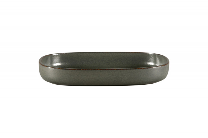 Plat creux ovale noir porcelaine vitrifiée 30 cm Rakstone Ease Rak