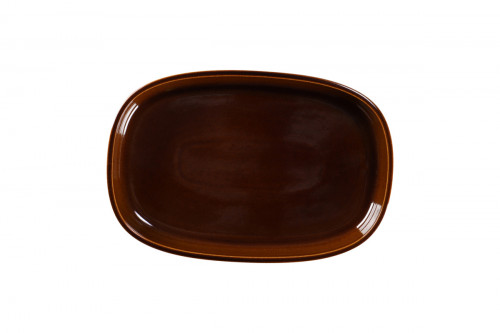 Plat creux ovale cuivre porcelaine vitrifiée 30 cm Rakstone Ease Rak