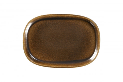 Plat creux ovale bronze porcelaine vitrifiée 33,2 cm Rakstone Ease Rak