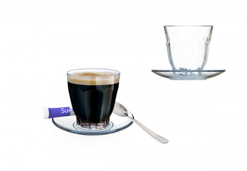 Sous tasse à café transparent verre trempé Ø 112 mm Arcadie Arcoroc