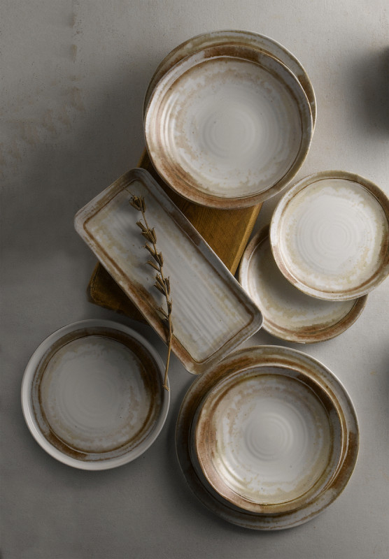 Tasse à cappuccino beige porcelaine vitrifiée 22,7 cl Ø 9,5 cm Finca Sanstone Dudson