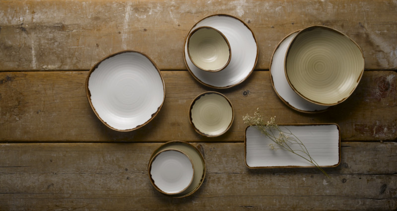 Assiette creuse rond Natural porcelaine vitrifiée Ø 29,5 cm Harvest Dudson