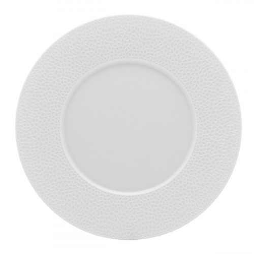Assiette plate rond blanc porcelaine de limoges Ø 24 cm Collection L Couture Degrenne