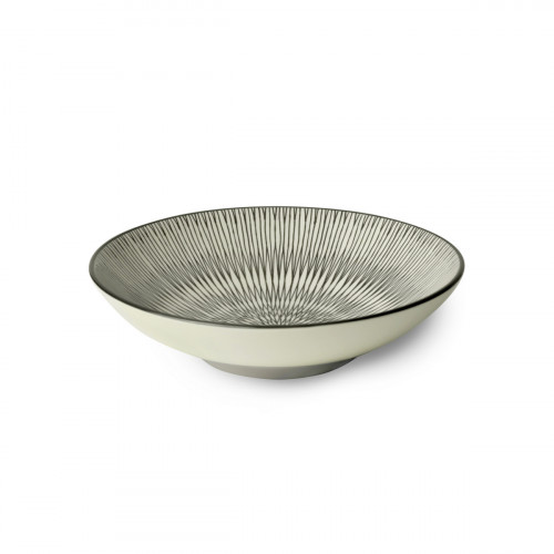 Assiette à pâtes creuse rond beige grès émaillé Ø 18,5 cm Hypnose Medard De Noblat